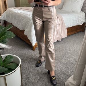 Faux leather Abercrombie pants